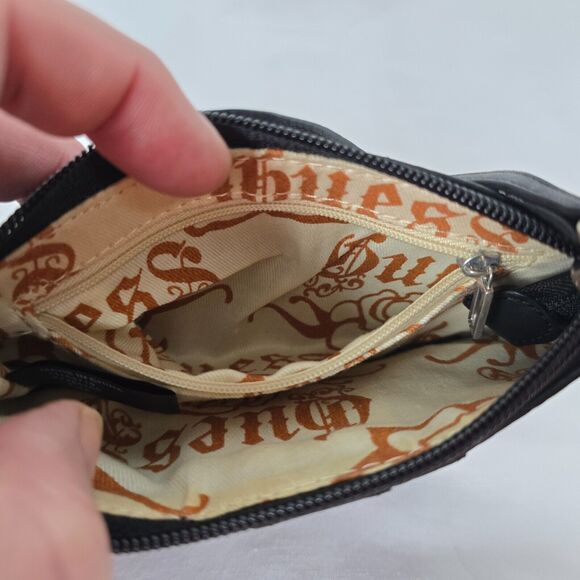 Guess Wristlet Black Silver Tone Hardware PU Leather 7" x 4.5" - Picture 3 of 14